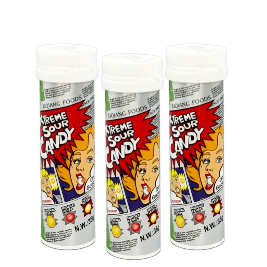 آبنبات ترش کندی توت فرنگی قوطی